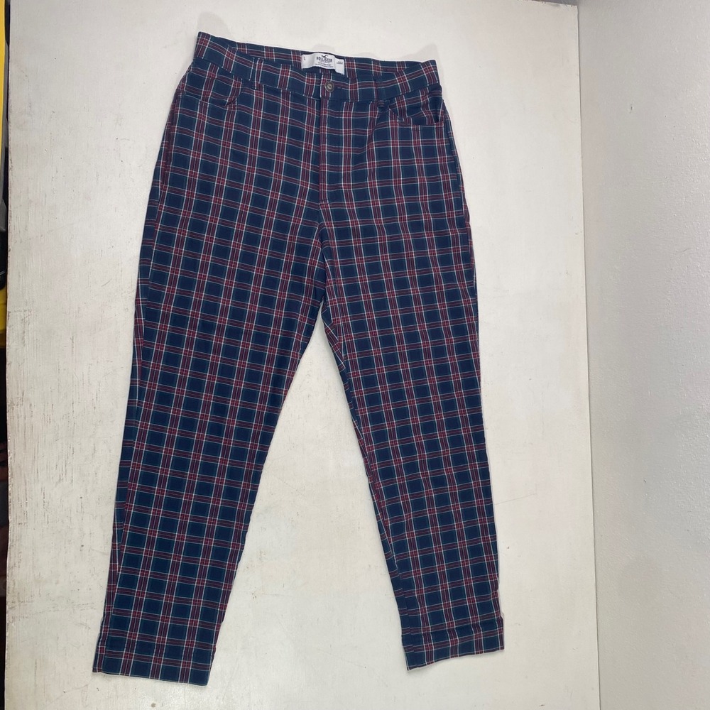 Hollister Ultra High-Rise Plaid Trouser Pants  Womens Largre Advanced Stretch